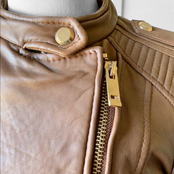 ZARA Women's Leather Biker Jacket - Picture 7 of 15